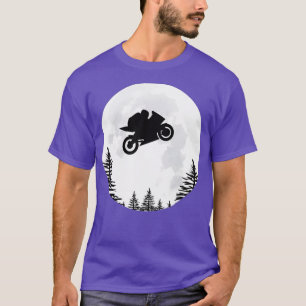 Camiseta Moto de Moto GP en moto sobre la luna