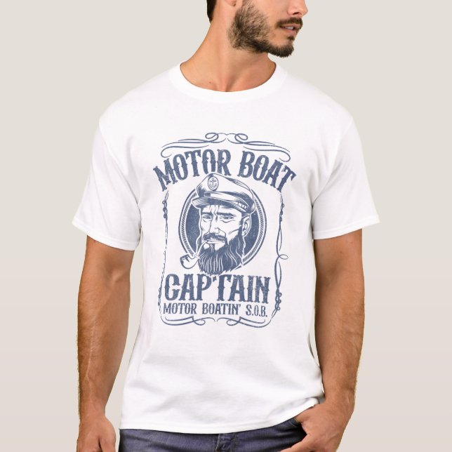 Camiseta Moto de Patrulla de Botes Motores (Anverso)