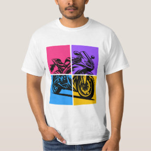 Camiseta Moto deportiva Pop Art