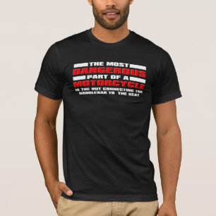 Camiseta Moto divertida peligrosa de nuez bicicleta de moto