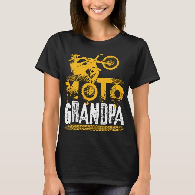 Camiseta Moto Grandpa BMX Dirt Bike Motocross (Anverso)