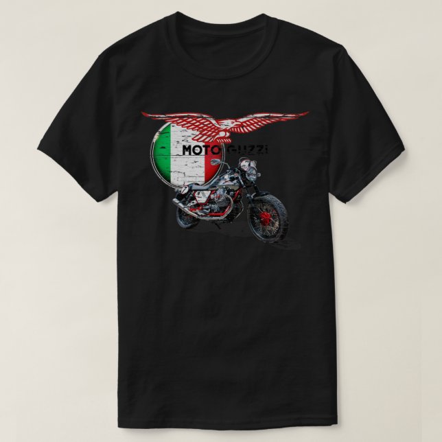 Camiseta Moto Guzzi angustiado (Diseño del anverso)