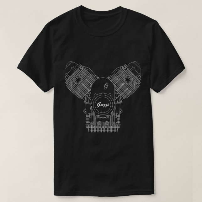 Camiseta Moto Guzzi Motor (Diseño del anverso)