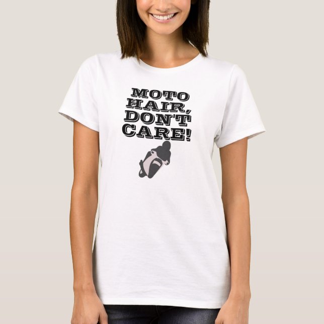 Camiseta Moto Hair, no te importa (Anverso)