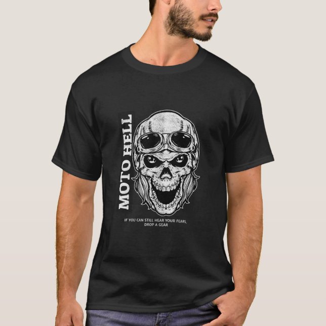 CAMISETA MOTO HELL ROMPER UN ENGRANAJE (Anverso)