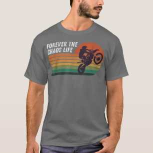 Camiseta Moto retro vintage para siempre El caos vida bi