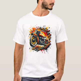 Camiseta Motocicleta 3D Agujero en una pared de ladrillo