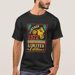 Camiseta Motocicleta 50º Cumpleaños Hombres Vintage 1972 Bi