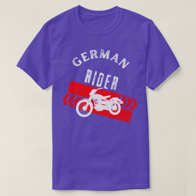 Camiseta Motocicleta alemana Vintage Biker 1 (Diseño del anverso)