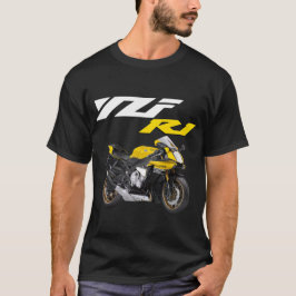 Camiseta Motocicleta amarilla R1 Sporstbike