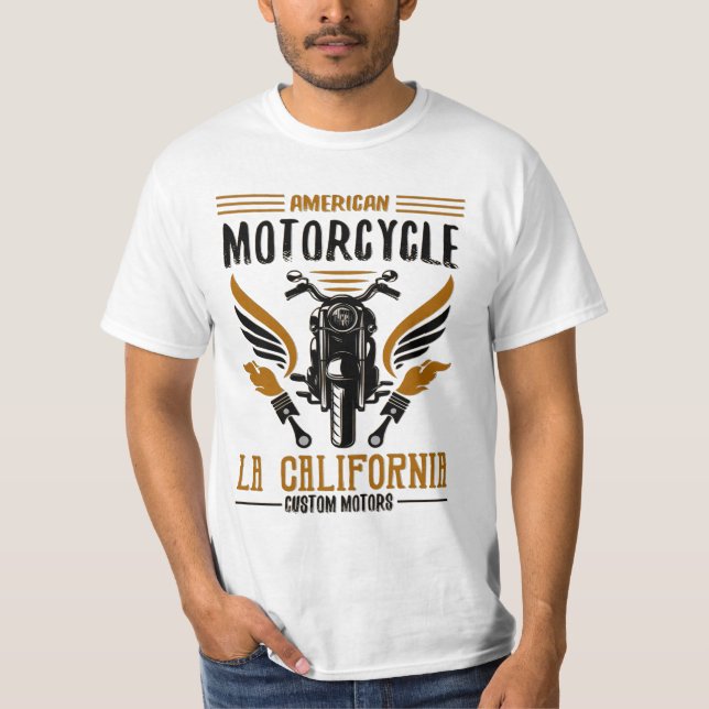 Camiseta Motocicleta americana LA California T-Shirt (Anverso)