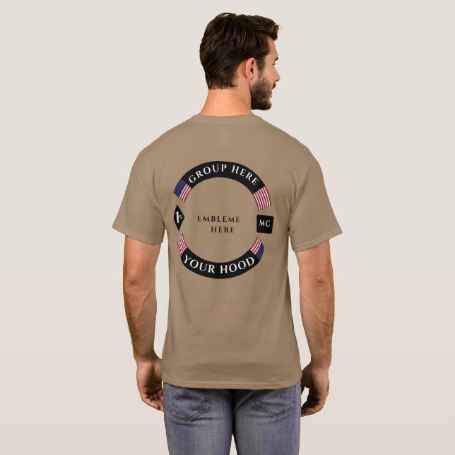 CAMISETA MOTOCICLETA AMERICANA ROCKER (Reverso completo)
