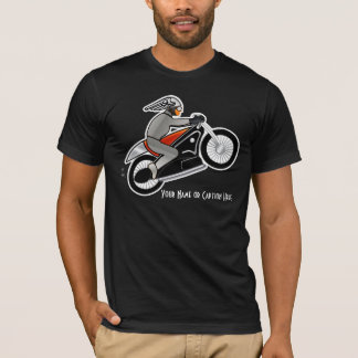 Camiseta Motocicleta Art Deco,Rider,Casco,Alas Personalizad