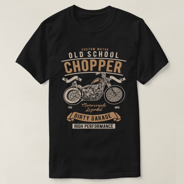 Camiseta Motocicleta Bicicleta Retro Vintage Old School (Diseño del anverso)