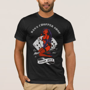 Camiseta Motocicleta Biker Chica Diablo