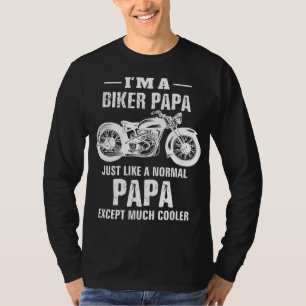 Camiseta Motocicleta Biker Papa Bicicleta Hombres Papá Rega