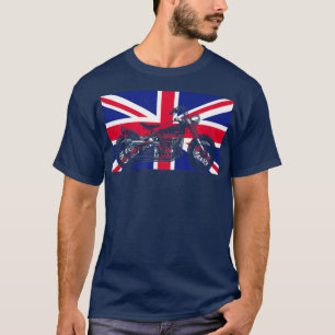 Camiseta Motocicleta Biker Reino Unido Bandera de la Unión