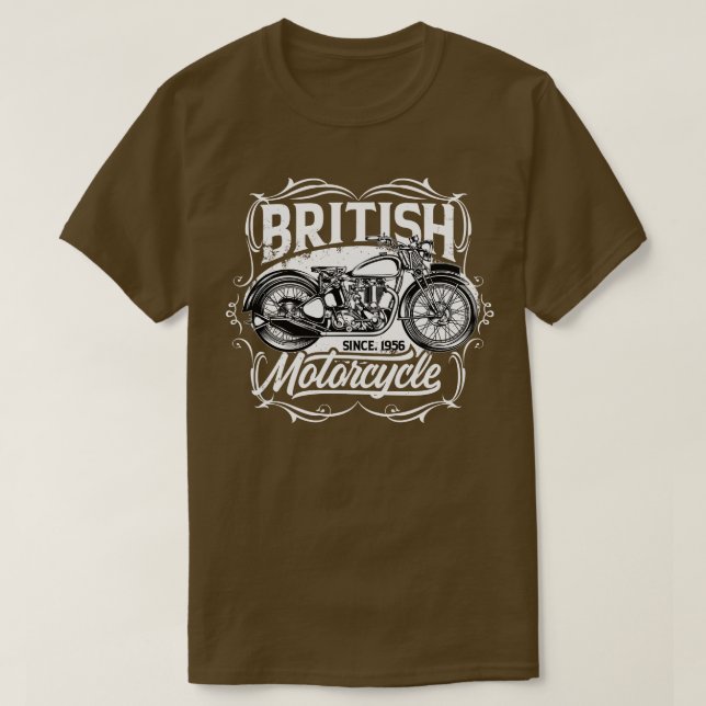 Camiseta Motocicleta británica (Diseño del anverso)