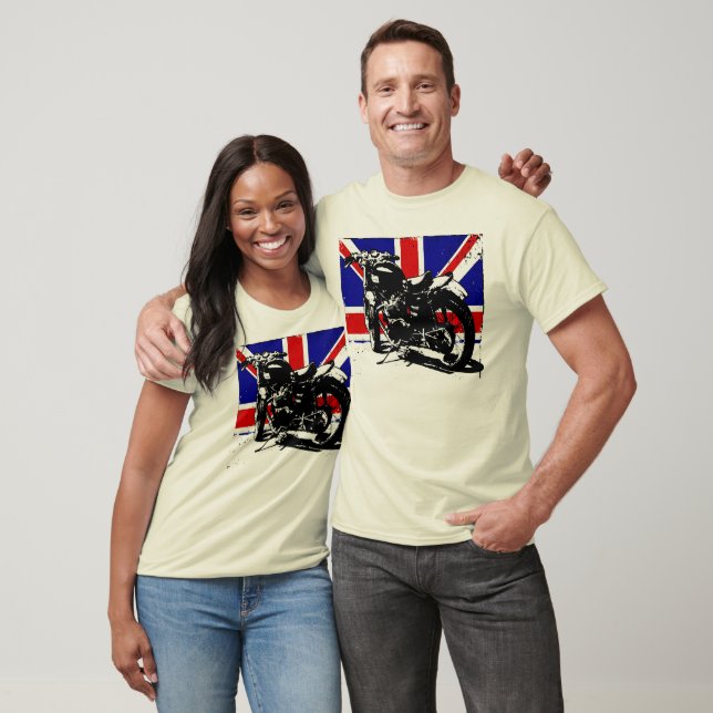 Camiseta Motocicleta británica vintage T-Shirt (Unisexo)