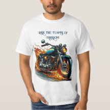 Motocicleta clásica en movimiento con llamas