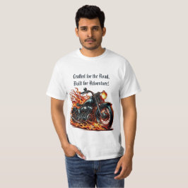 Camiseta Motocicleta clásica en movimiento con llamas