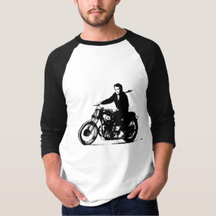 Camiseta Motocicleta clásica simple del vintage
