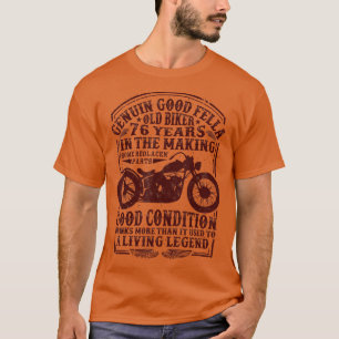 Camiseta Motocicleta clásica vintage de 76 años