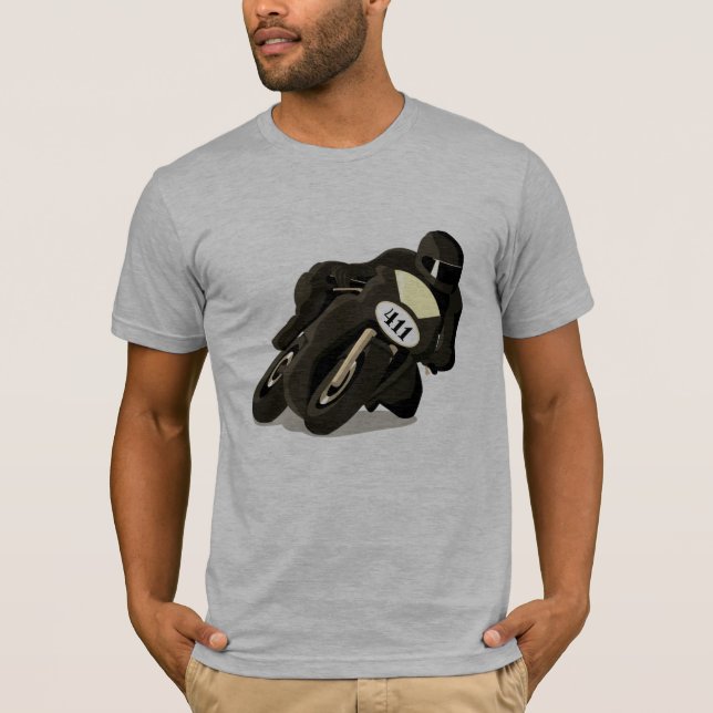 Camiseta Motocicleta con placa de matrícula personalizable (Anverso)