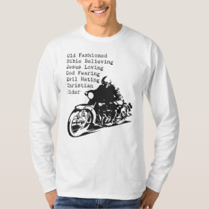 Camiseta Motocicleta cristiana para la fama graciosa de Gua