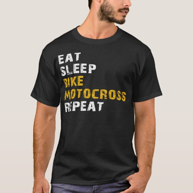 Camiseta motocicleta de bicicleta de dormir (Anverso)