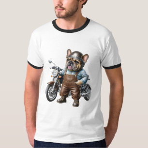 Camiseta Motocicleta de Bulldog Francés Bulldog Francés