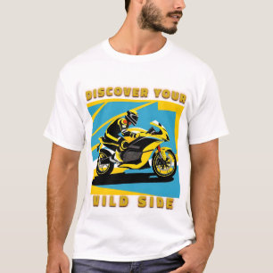 Camiseta Motocicleta de carreras y piloto