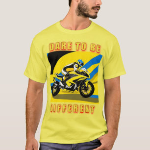 Camiseta Motocicleta de carreras y piloto