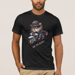 Camiseta Motocicleta de ciclismo de gatos Guay está listo