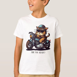 Camiseta Motocicleta de ciclismo de gatos Guay está listo