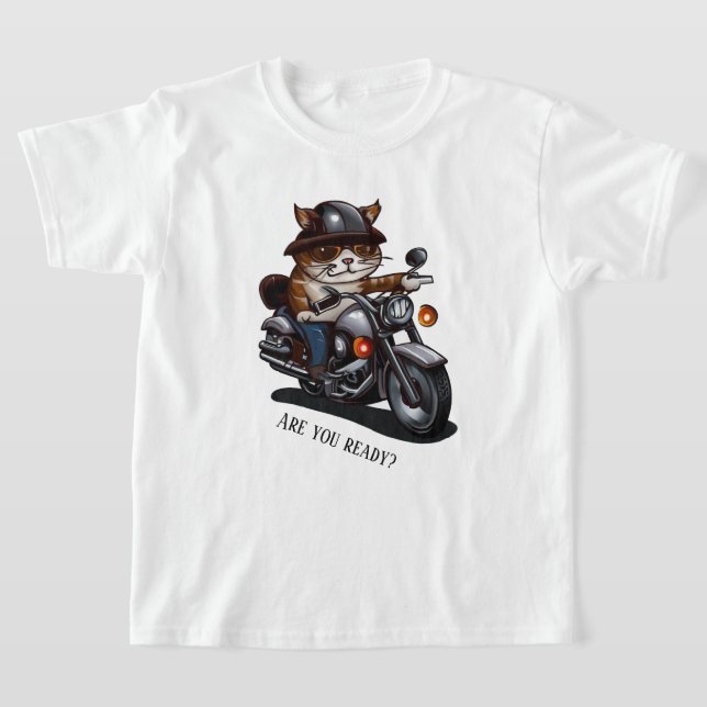 Camiseta Motocicleta de ciclismo de gatos Guay está listo (Distribución)