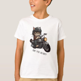 Camiseta Motocicleta de ciclismo de gatos Guay está listo