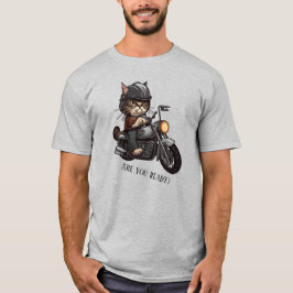 Camiseta Motocicleta de ciclismo de gatos Guay está listo