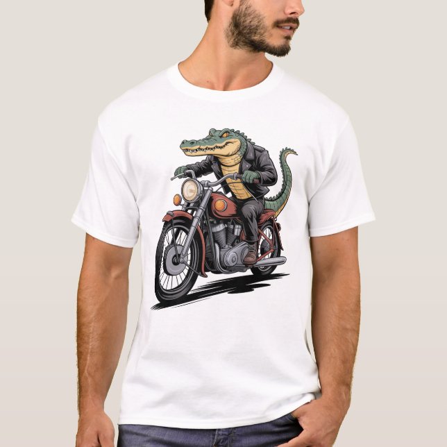 Camiseta Motocicleta de ciclismo de lagarto (Anverso)