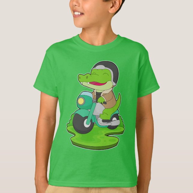 Camiseta Motocicleta de cocodrilo (Anverso)