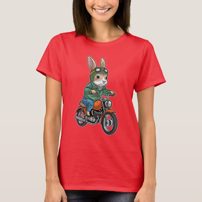 Camiseta Motocicleta de conejo (Anverso)