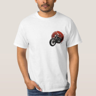Camiseta Motocicleta de crucero elegante con el negro rojo 
