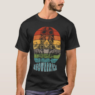 Camiseta Motocicleta de gato retro Moewrrica