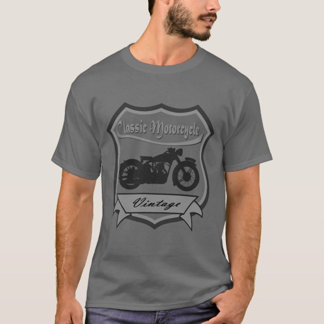 Camiseta Motocicleta de la obra clásica del vintage (Anverso)