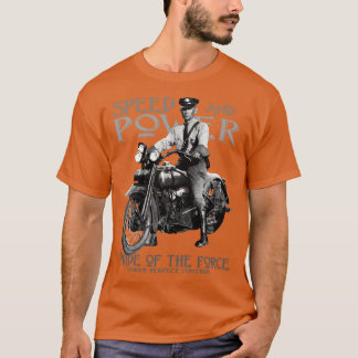 Camiseta Motocicleta de la policía de época