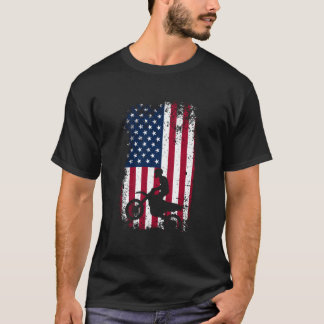 Camiseta Motocicleta de Motocrós Patriótico Bandera America