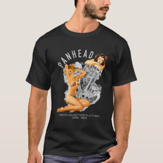 Camiseta Motocicleta De Motor V-Twin Pinup De Hd Panhead 19
