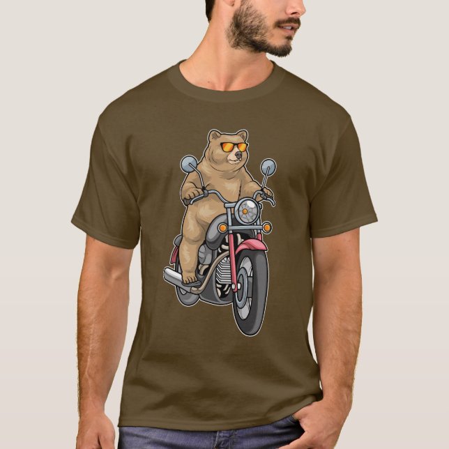 Camiseta Motocicleta de oso (Anverso)