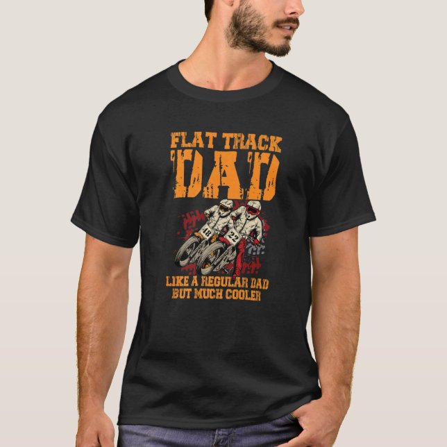 Camiseta Motocicleta De Pista Plana De Carreras Para Hombre (Anverso)