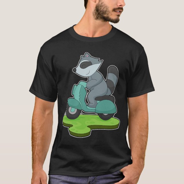 Camiseta Motocicleta de Racoon (Anverso)